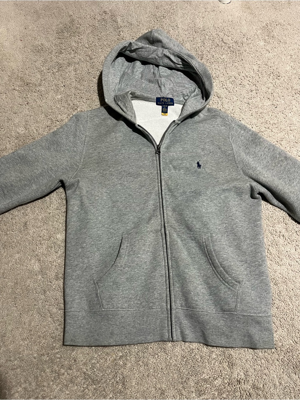 Polo by Ralph Lauren Kids Gray Full-Zip Hooded Sweatshirt